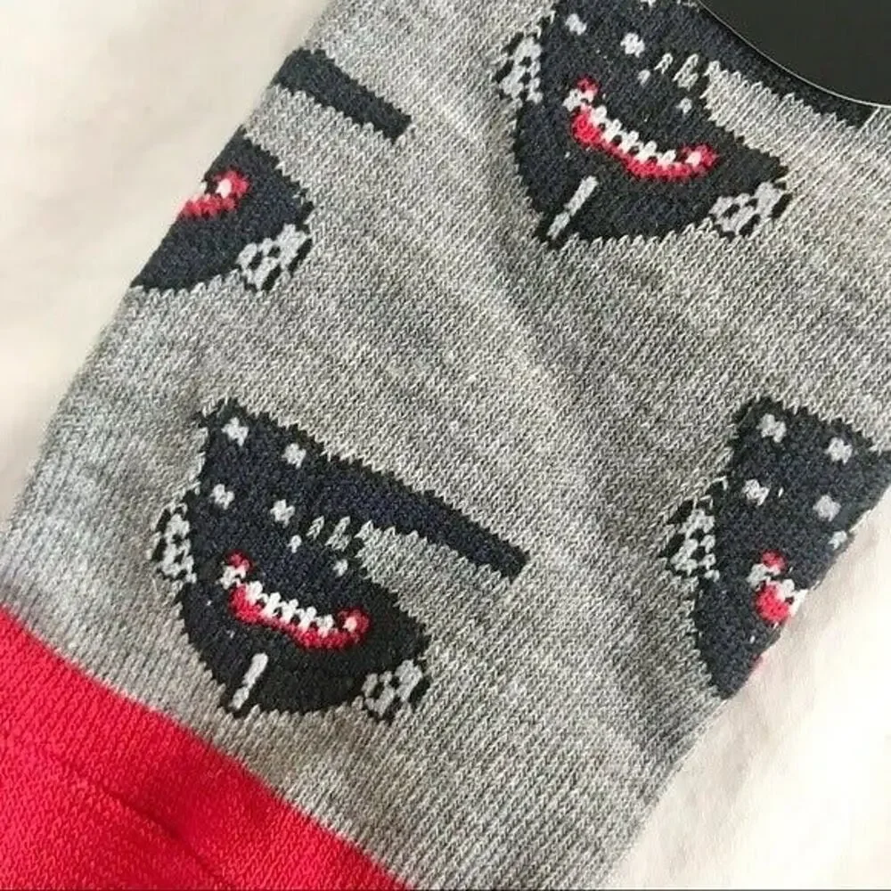 NEW Tokyo Ghoul Kaneki Ghoul Mask No-Show Socks Shoe Adult Size 4-10